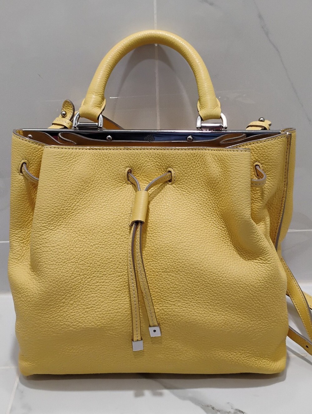Mulberry Kensington Yellow Leather Bag & Strap